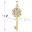 P 003 Gold Layered CZ Charm